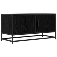 mueble de tv 80 x 345 x 40 cm roble negro madera de ingenieria vidaxl