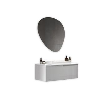 Mueble de baño 3 piezas en mdf blanco mate