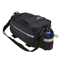 bolsa de alforja para bicicleta - blacksilver - 8x39x18cm