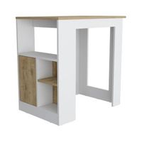 isla de cocina oviedo con mini armario de 1 puerta y estantes laterales