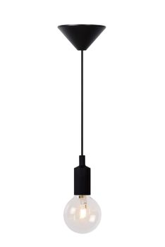 Lámpara colgante de pvc 1xe27, negro