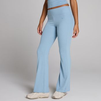 Pantalón acampanado acanalado para mujer de MP - Azul denim - XS
