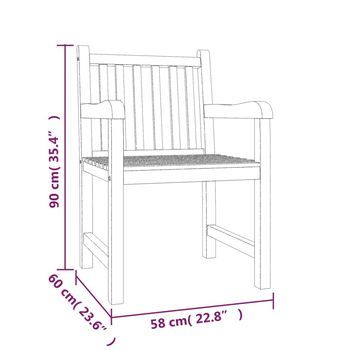 Conjunto De Mesa Y Sillas De Comedor De Jardín (hecho De Madera Maciza, Concretamente De Teca)