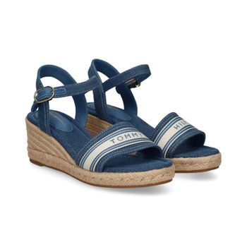Tommy Hilfiger Sandalias Cuña Mujer - Azul Talla 36
