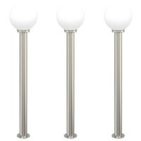 balizas de iluminacion 3 unidades 120 cm acero inoxidable ip44 vidaxl
