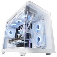 mars gaming mc-fusionm caja gaming micro-atx cristal templado continuo curvo doble camara blanco
