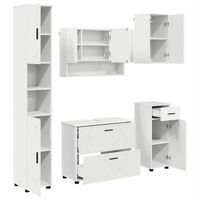 juego de muebles de bano 5 uds 35 x 30 x 192 cm vidaxl