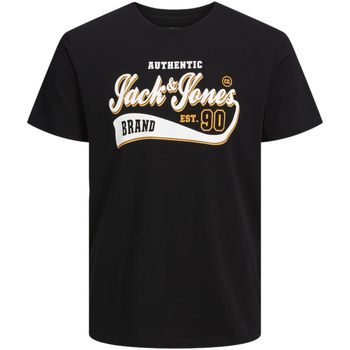 Jack & Jones Camiseta 12243611 JJELOGO TEE SS O-NECK 2 COL 23/24 PLS BLACK para hombre