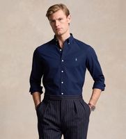 polo ralph lauren para hombre 710928254001 camisa elastica de popelina slim fit marino xl casual algodon manga larga