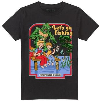Steven Rhodes Camiseta Let's Go Fishing para mujer