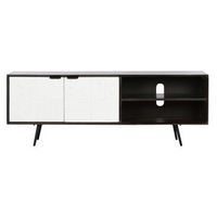 mueble tv mango 140x35x50 marron oscuro