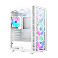 caja montech x3 glass rgb blanco