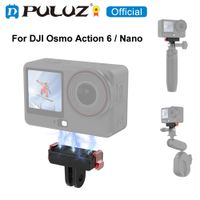 puluz para dji osmo action 6  360 ii  nano base magnetica de plastico de liberacion rapida con dos garras para accesorios de camara dji