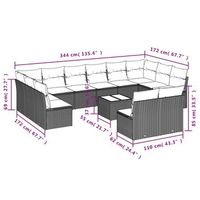 conjunto de sofa exterior con cojines combinacion de 13 piezas