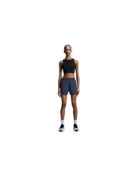 Camiseta de Running On Running Core 2-in-1 Crop Mujer Negro