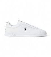 polo ralph lauren para hombre 809860883006 zapatillas de piel con logotipo blanco 45 plano cordones casual