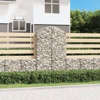 cesta gaviones  gavion para piedras  gavion decorativo forma arco hierro galvanizado 100x50x160180 cm cfw999740