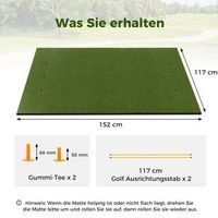 tapete de golf 3 en 1 tapete de golpeo de alta calidad con cesped artificial 152 x 117 cm