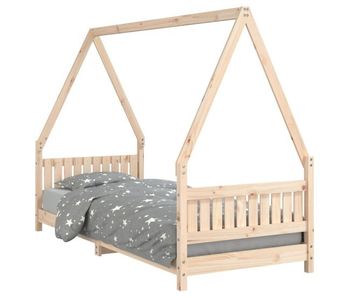 Vidaxl estructura de cama para niños madera maciza de pino 80x200 cm