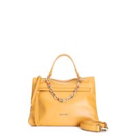 bolso boston con bolsillo delantero y cadena esmaltada multicolor orange taglia unica