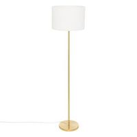 lampara de pie recta tina bouclette pie dorado h150cm
