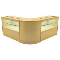 set mostradores comerciales con luz led selene  cm60 2x c1200  arce