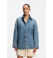 boss para mujer 50567186 camisa oversize de mezclilla rigida vintage azul xl casual algodon manga larga
