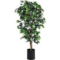planta arbol artificial con maceta costway 24 x 24 x 180 cm verde