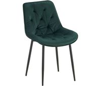 silla de comedor wallace de terciopelo verde 59x52x84 cm