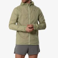 mizuno tech light hooded chaqueta para correr hombres - beige