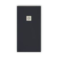 plato de ducha pizarra pure grafito  70x150 cm rejilla inox