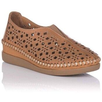 48 Horas Zapatos Mocasín con cuña calado - Piel para mujer
