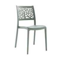 conjunto de 6 sillas de resina para interior o exterior verde salvia