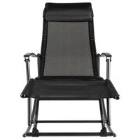 silla mecedora de jardin  silla de exterior  sillon pack 2 uds acero y textilene negro