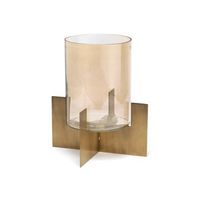 pieza decorativa vidrio bazar bizar hurricane x dorado