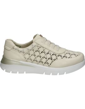 Zapato De Piel Con Cuña Pitillos 11090 En Color Crema 36