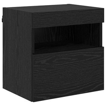 Muebles De Pared Para Tv 2 Uds | Mueble De Salón | Gabinete De Tv Roble Negro 40 X 30 X 40 Cm