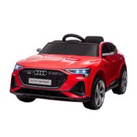 homcom coche electrico audi e-tron 12v para ninos 3 anos con mando a distancia musica mp3 tf usb y apertura de puerta 108x60x47cm rojo   aosom espana