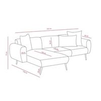 sofa esquinero side derecha crema