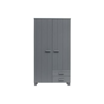 Woood Dennis Solid Pine Wardrobe with Drawers