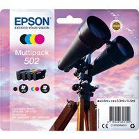 epson binoculars 502 cyan magenta yellow  black ink cartridges - multipack cyan