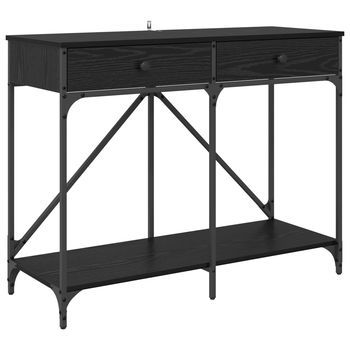 Mesa Consola Roble Negro 100 X 39 X 78,5 Cm Vidaxl