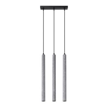 Lámpara colgante vacu 3 luces , cemento