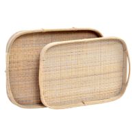 bandeja set 2 ratan 56x36x55 decoracion natural
