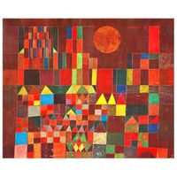 legendarte - cuadro lienzo impresion digital - burg und sonne castillo y sol - paul klee - decoracion pared cm 50x70