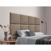 dhome cabecero tapizado para camas de 220cm compuesto de paneles autoadhesivos intercambiables de tela acualine cama lujo dormitorio acolchado tierra