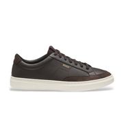 boss para hombre 50568536 zapatillas de piel kieran tenn marron oscuro 42 plano cordones casual