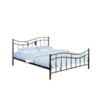 cama odette 140x200 cm r metal negro r somier incluido r elegancia y robustez