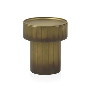 Mesa Auxiliar De Metal Dorado