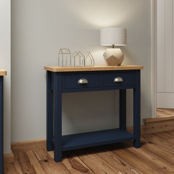 Cole Oak and Blue Console Table